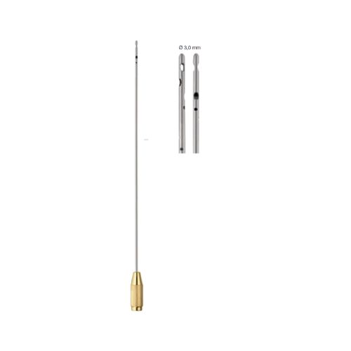 Kotzur Liposuction cannula turbo 30cm, 3mm, 9 holes