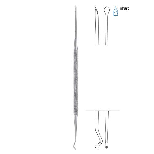 Cottle cross bar chisel, graduated, 18cm - round end: 16mm