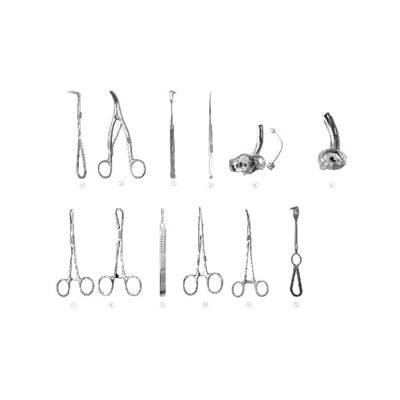 SET 11 TRACHEOSTOMY Set Of 12 Instruments