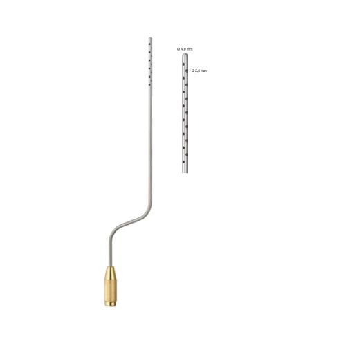 Liposuction cannula bayonet - 22/30 holes