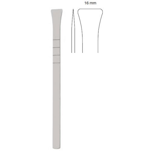 Cottle fishtail osteotome, graduated, 18cm: 16mm